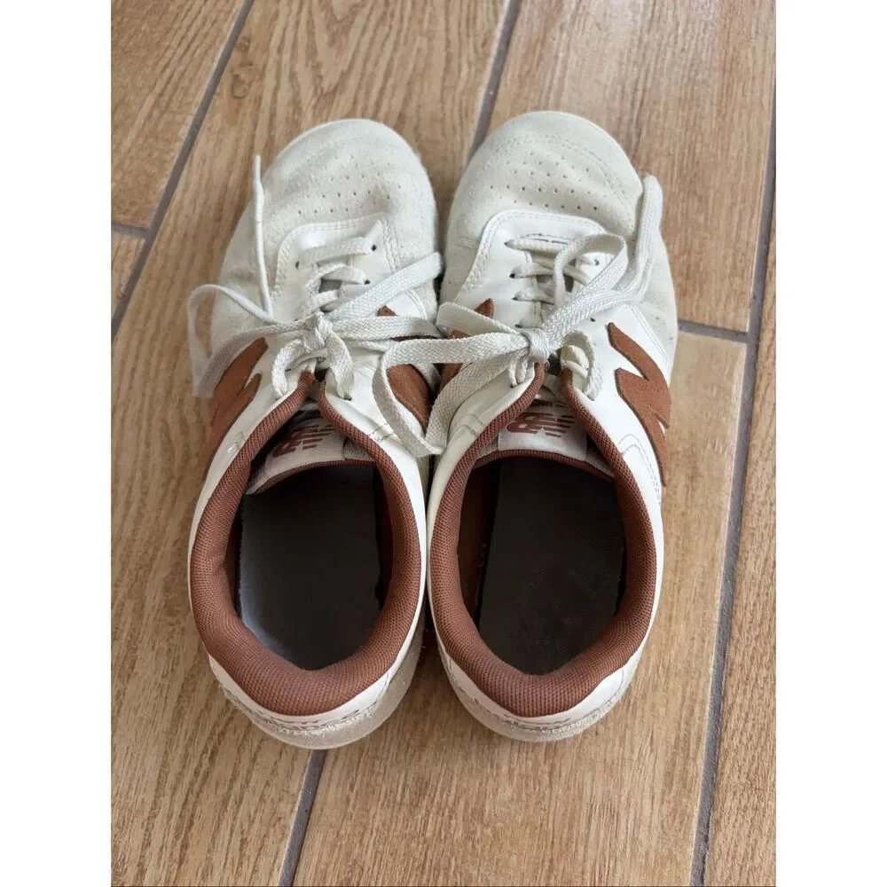 New Balance BB80 White Leather Brown Suede Lifestyle Sneakers Men’s 9.5